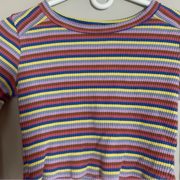Wild Fable Striped Ribbed Crop Top Size Small - Picture 4 of 4